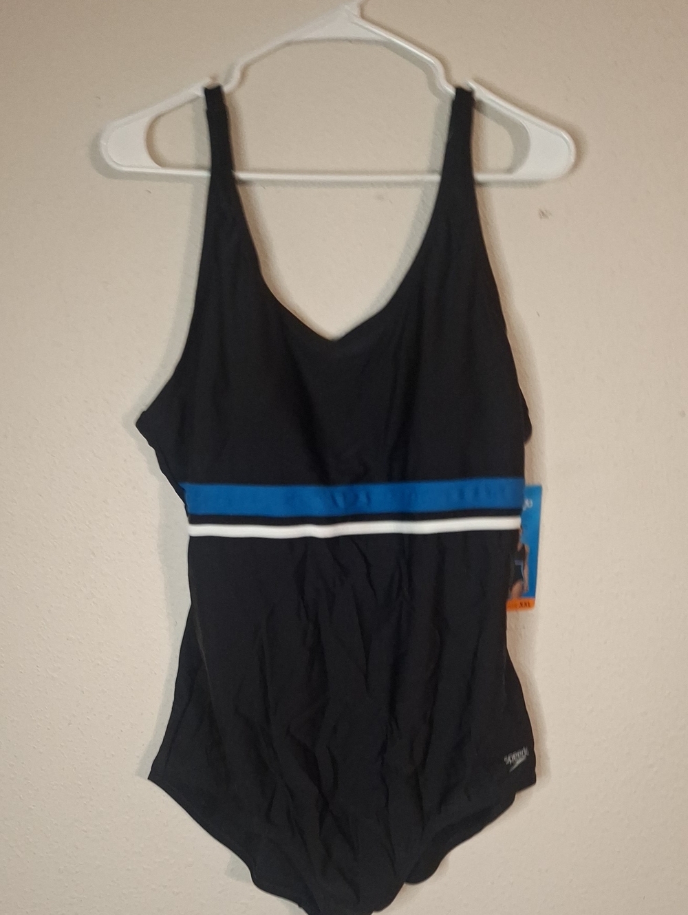 Speedo Women’s Black One-Piece Swimsuit size XXL NWT